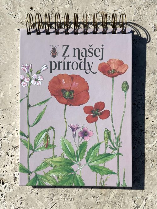 Zápisník stolový | Maky (ružovkasté pozadie)