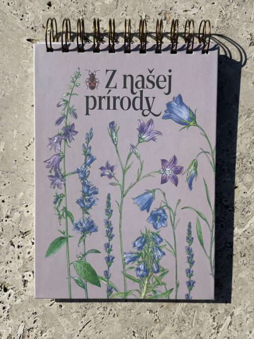 Zápisník stolový | Zvončeky (ružovkasté pozadie)